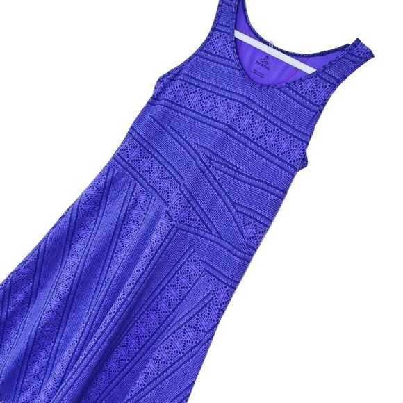 Prana Stretch Knit Tank A Line Midi Dress Indigo Blue Small - Picture 5 of 10